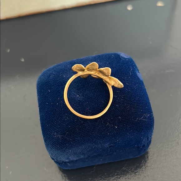 Olive Leaf Gold Vermeil Ring, Handmade - Picture 6 of 8